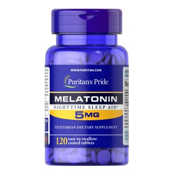 Puritan's Pride Melatonina 5mg Nightime Sleep 