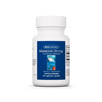 Allergy Research Group Melatonin 20mg Hypoallergenic 60 Vegetarian Capsule