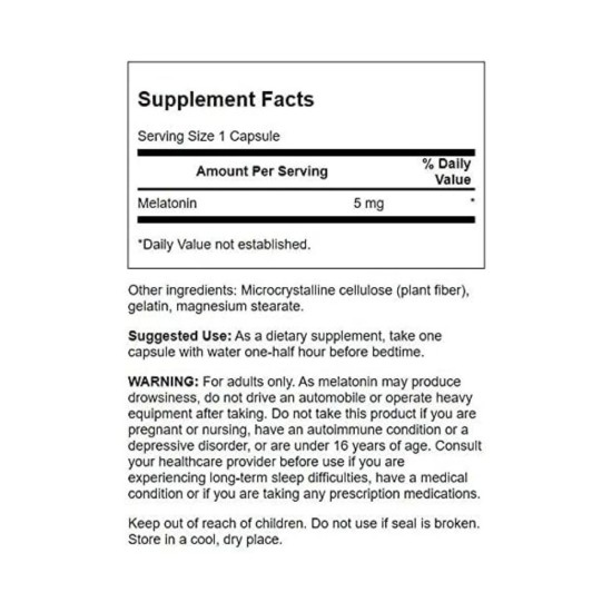Swanson Melatonin 5mg 60caps