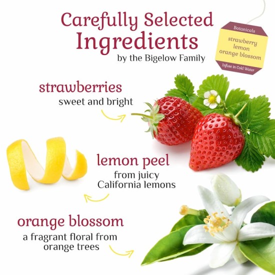 Bigelow Botanicals Cold Water Infusion Strawberry Lemon Orange Blossom Bigelow Botanicals Cold Water Infusion Strawberry Lemon Orange Blossom