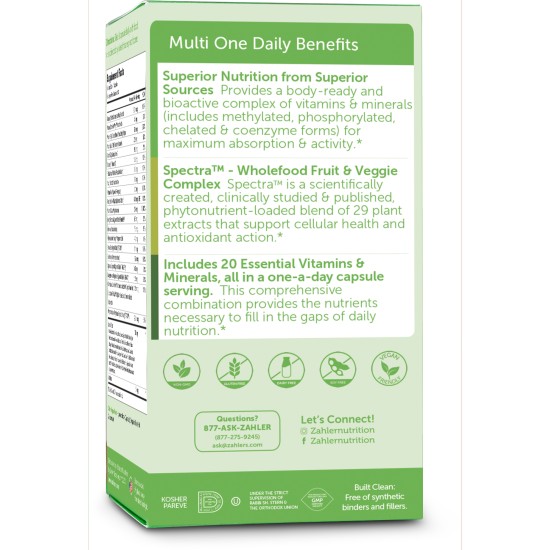 Zahler Multivitamin one daily 60 caps Zahler Multivitamin one daily 60 caps