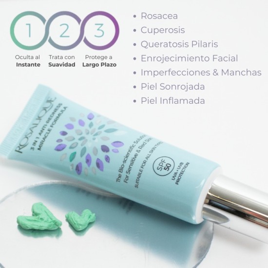 ROSALIQUE Anti Redness Skincare 3 In 1 Antiredness Miracle Formula