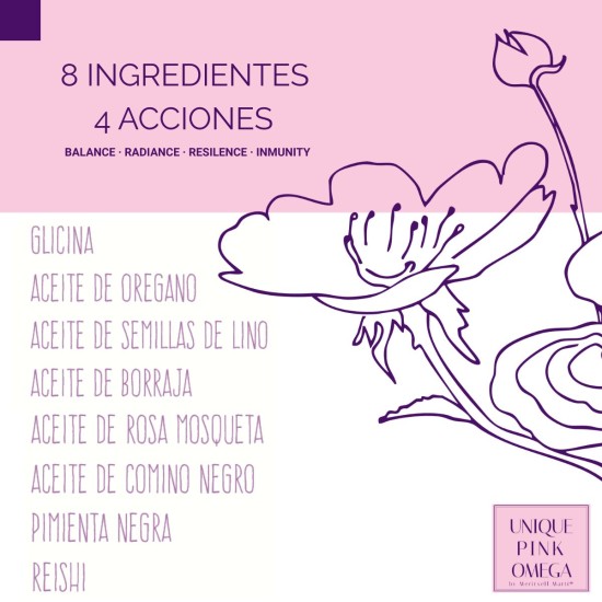 UNIQUE PINK OMEGA — Nutrición esencial en cápsulas