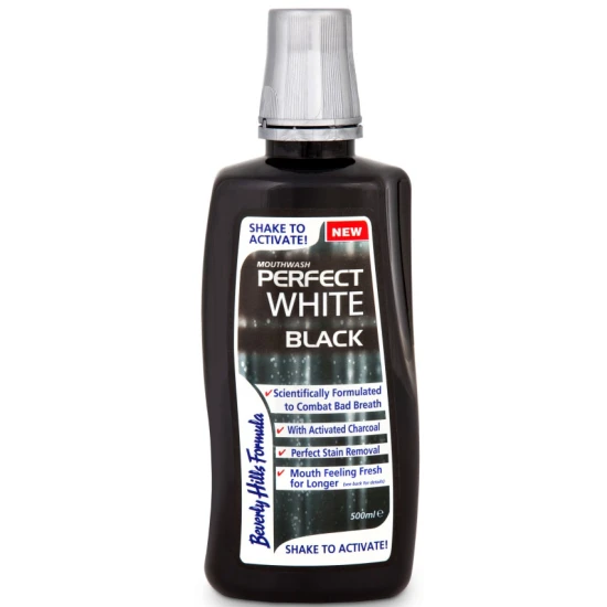 Beverly hills perfect white black mouthwash 500 ml