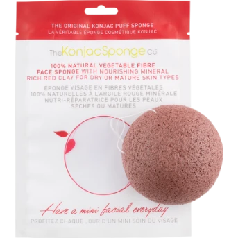 Konjac Esponja Facial Con Arcilla Roja Francesa