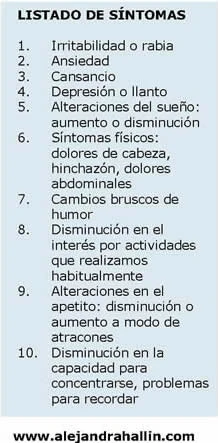 sintomas tensión premenstrual