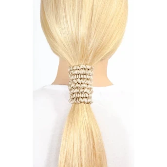 Pilo Silk Hair Ties Mulberry Beige Fino