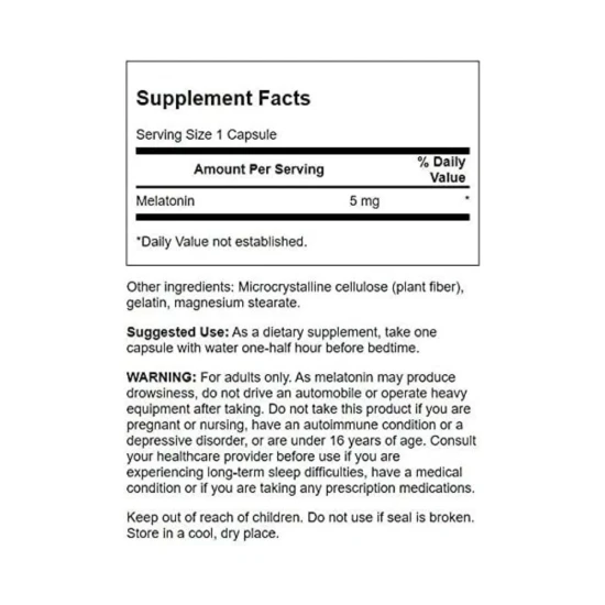 Swanson Melatonin 5mg 60caps