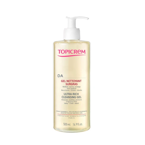 Topicrem Da Gel Nettoyant Surgras 500ml