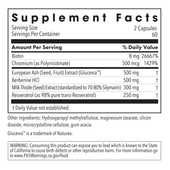ALLERGY RESEARCH GLUCOSE TOLERANCE II 120 CAPS