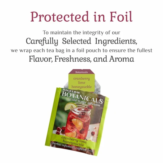 Bigelow Botanicals Infusió d'Aigua Freda Nabius Vermells Llima Madreselva