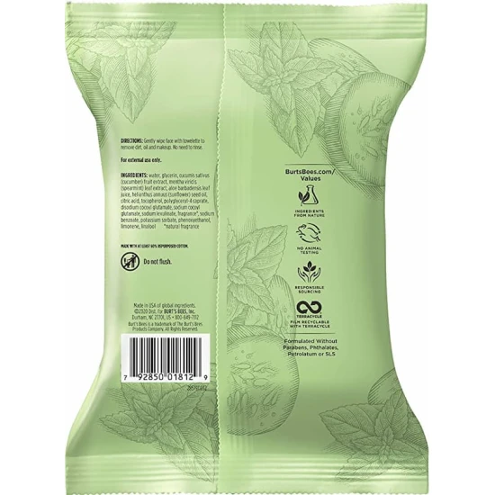 Burt's Bees Facial Cleansing Towelettes (30 Unidades)