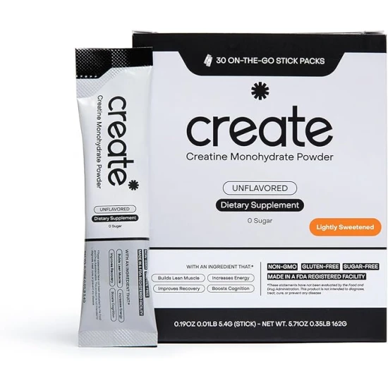 CREATE CREATINE MONOHYDRATE POWDER UNFLAVORED