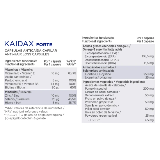 Kaidax Forte 60 cápsulas Pack Duo 