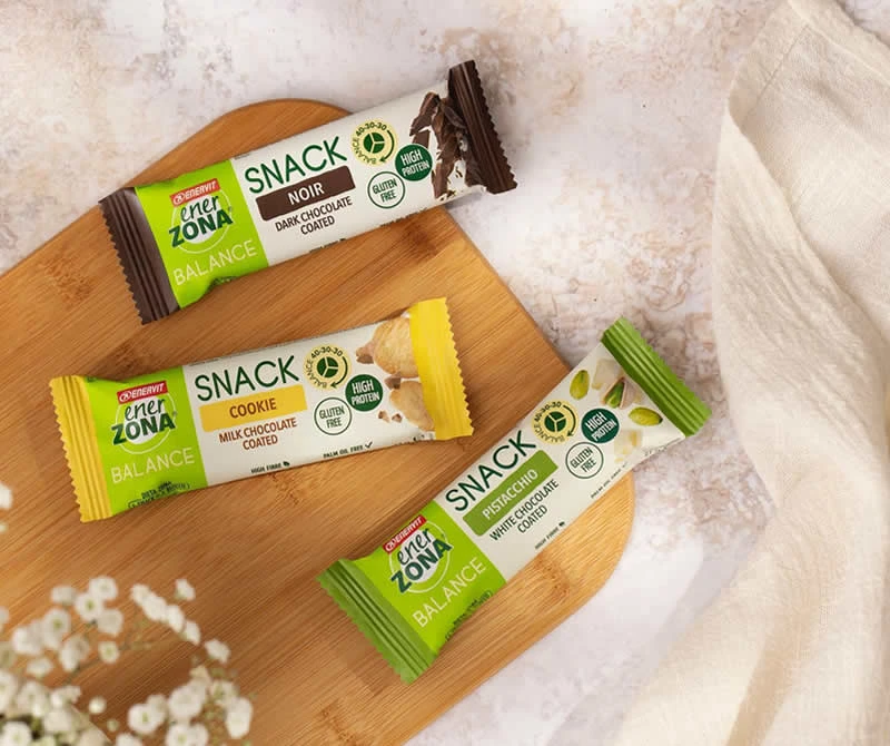 Barritas de snacks ENER ZONA, tu aliado en nutrición equilibrada